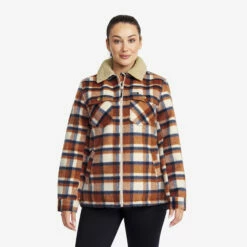 Lumber Jacket Women Rusty Orange/Oatmeal