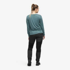 Vagabond Long Sleeve Tee Women Ocean Teal -UK Clothing Shop 07eb41c3 8610 4cac 8bb0 ac61dc726cad