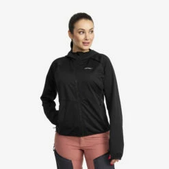 Pace Hooded Wind Jacket Women Black