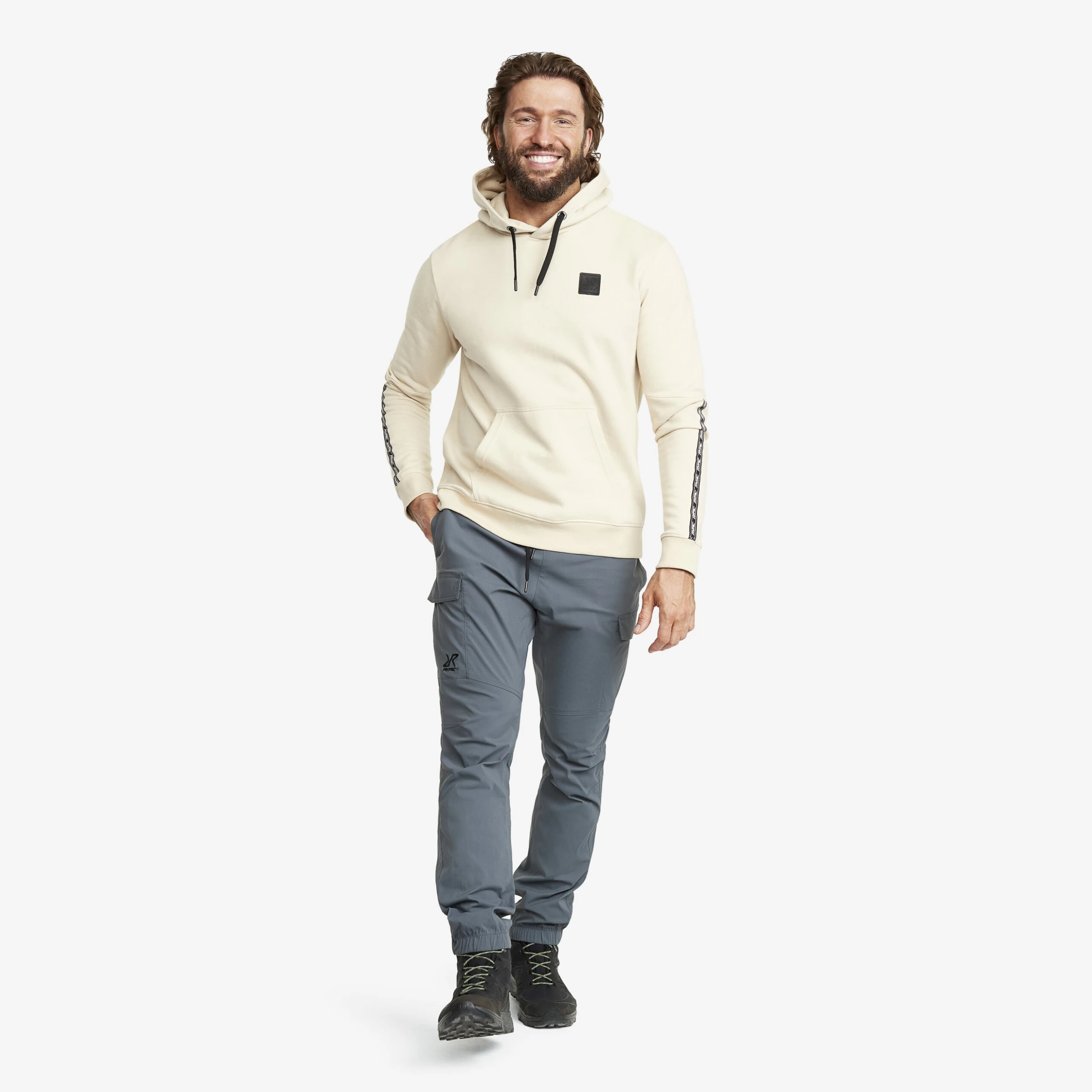 Lounge Logo Hoodie Men Oatmeal 4 Lounge Logo Hoodie Men Oatmeal - Image 2