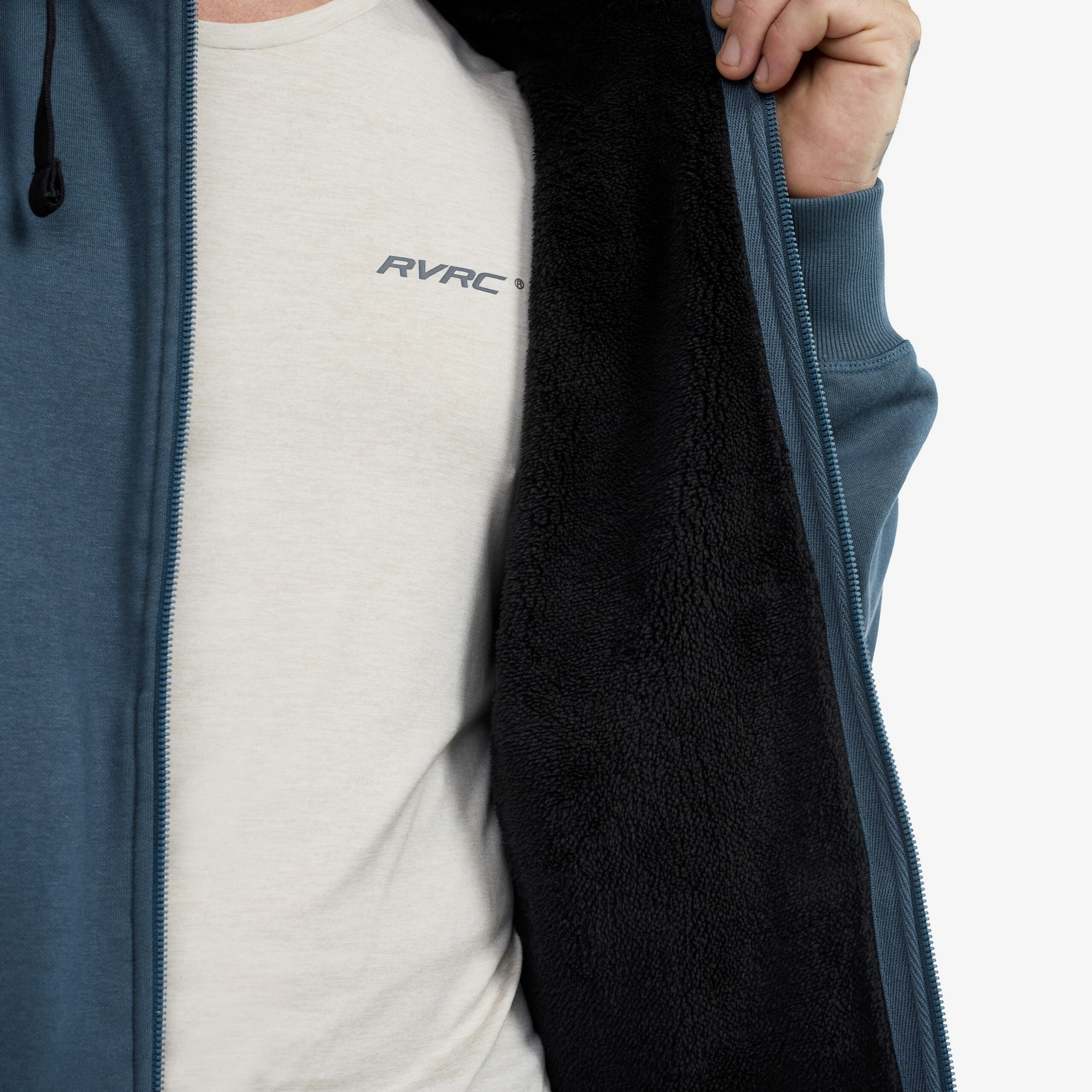 Pile Lined Hoodie Men Moonlit Ocean 9 Pile Lined Hoodie Men Moonlit Ocean - Image 7