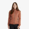 Waffle Hoodie Women Copper Brown