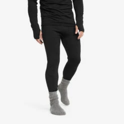 Waffle Baselayer Trousers Men Black