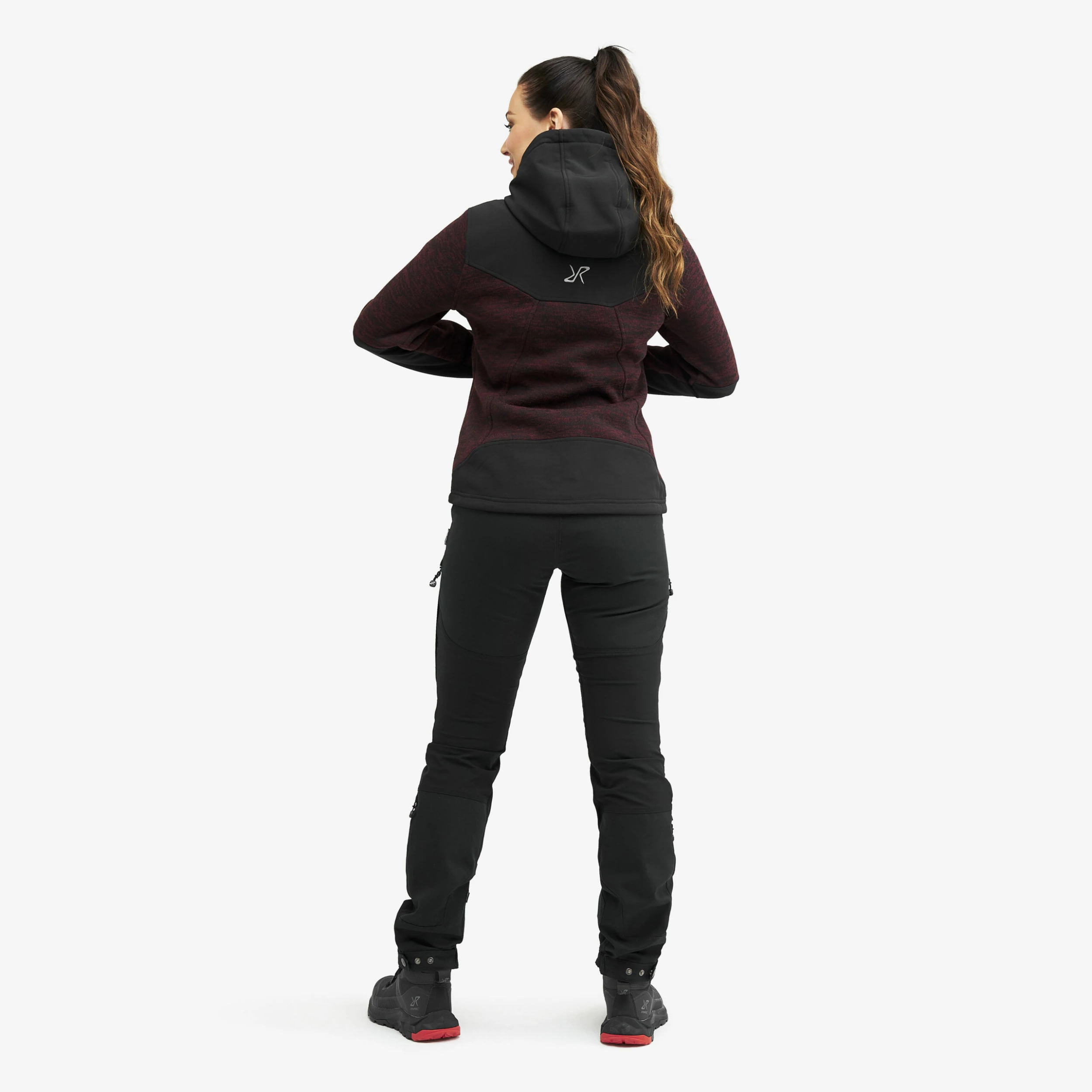 Wander Pro Wool Hoodie Women Bison Red 5 Wander Pro Wool Hoodie Women Bison Red - Image 3