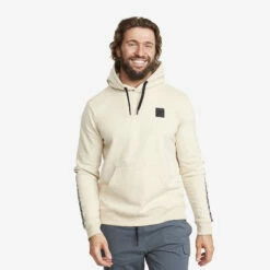 Lounge Logo Hoodie Men Oatmeal