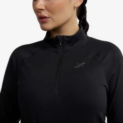 Prep Half-zip Top Women Black -UK Clothing Shop db6a469d 3e10 4259 bb45 75e58f411ff3