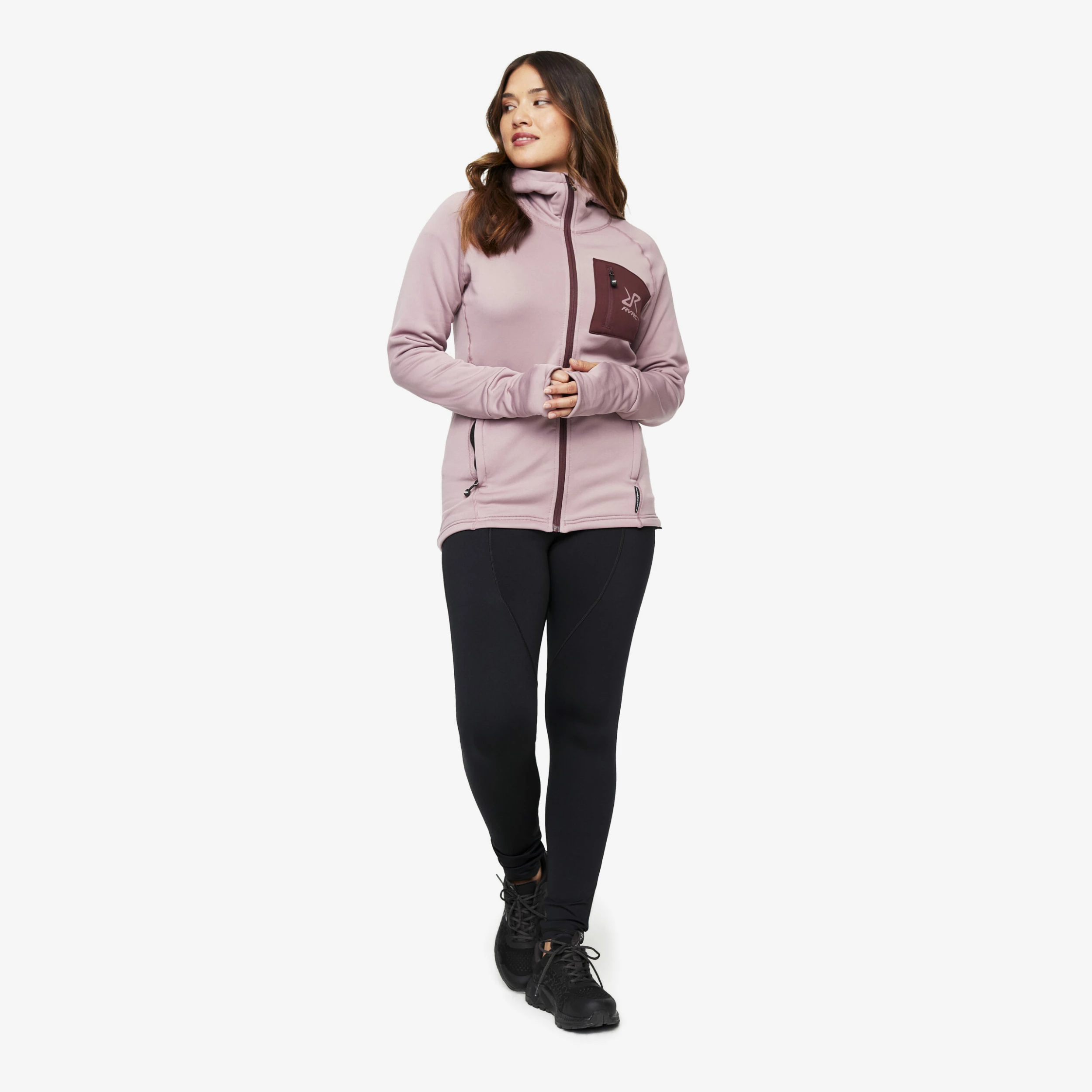Illusion Hoodie Women Dusty Mauve 4 Illusion Hoodie Women Dusty Mauve - Image 2